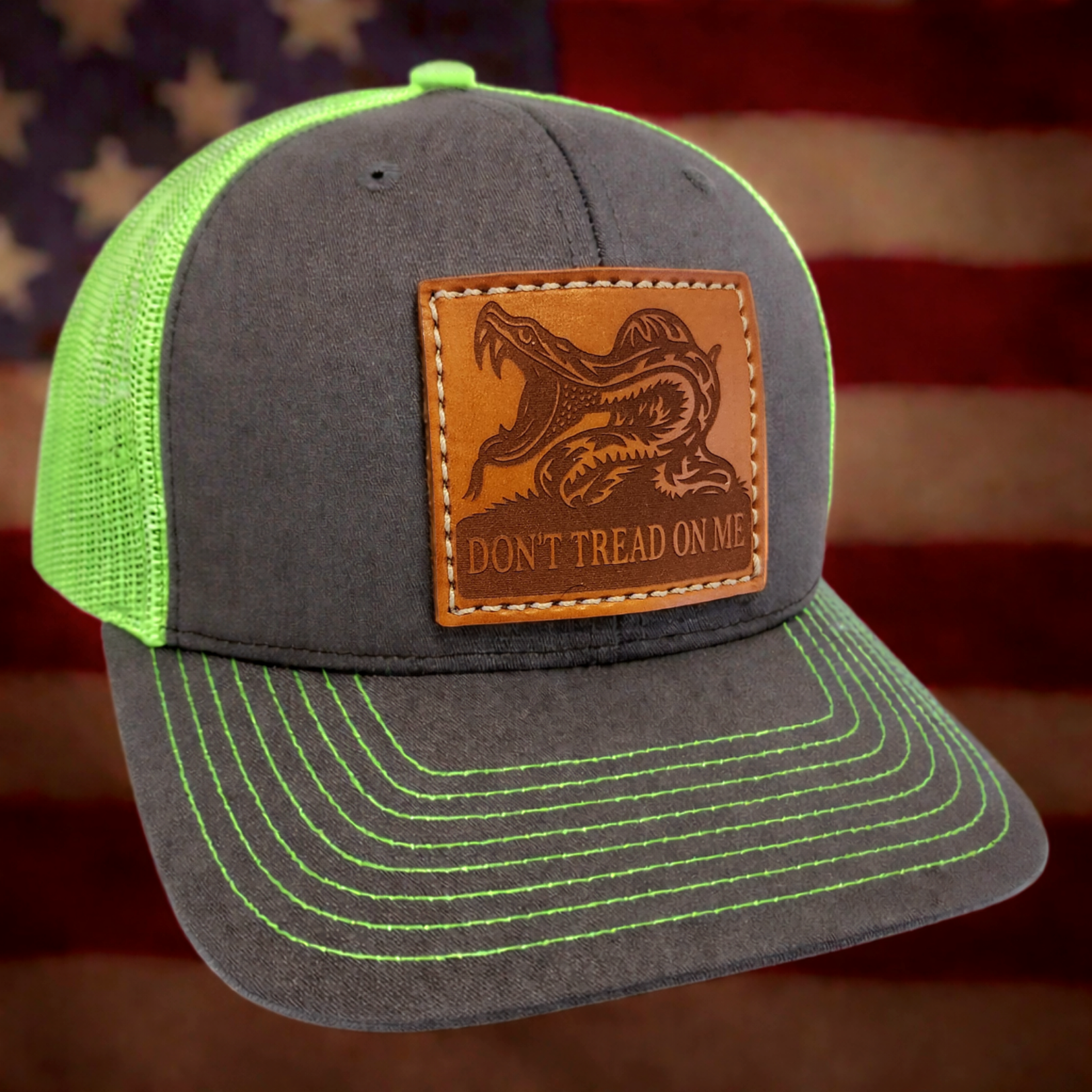 Don't Tread On Me Leather Patch Hat