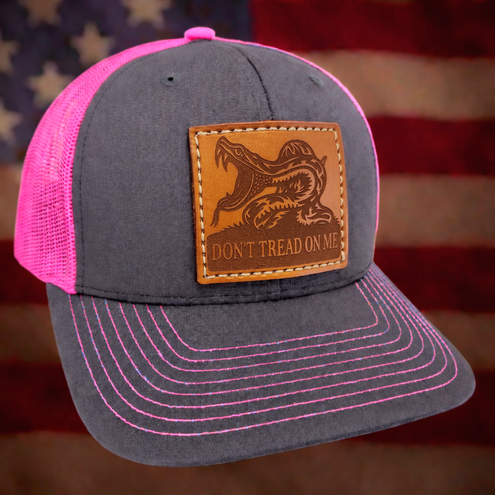 Don't Tread On Me Leather Patch Hat