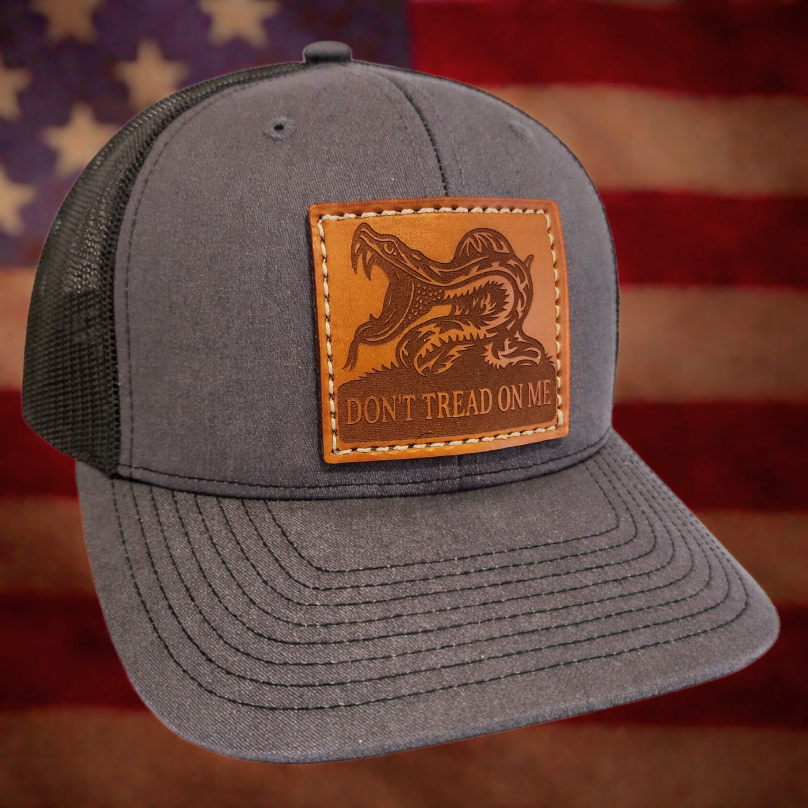 Don't Tread On Me Leather Patch Hat