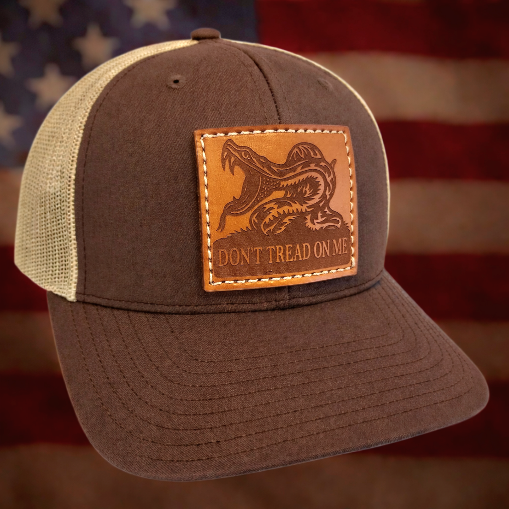 Don't Tread On Me Leather Patch Hat