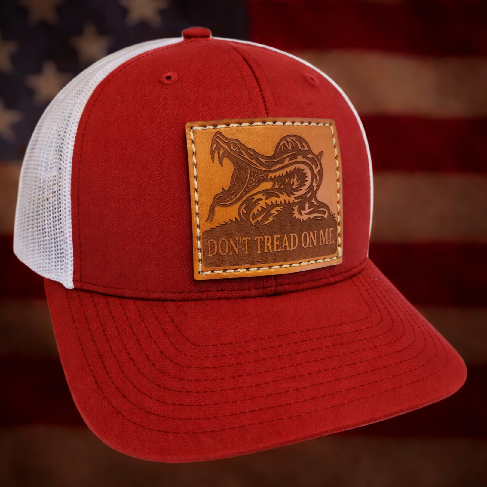 Don't Tread On Me Leather Patch Hat