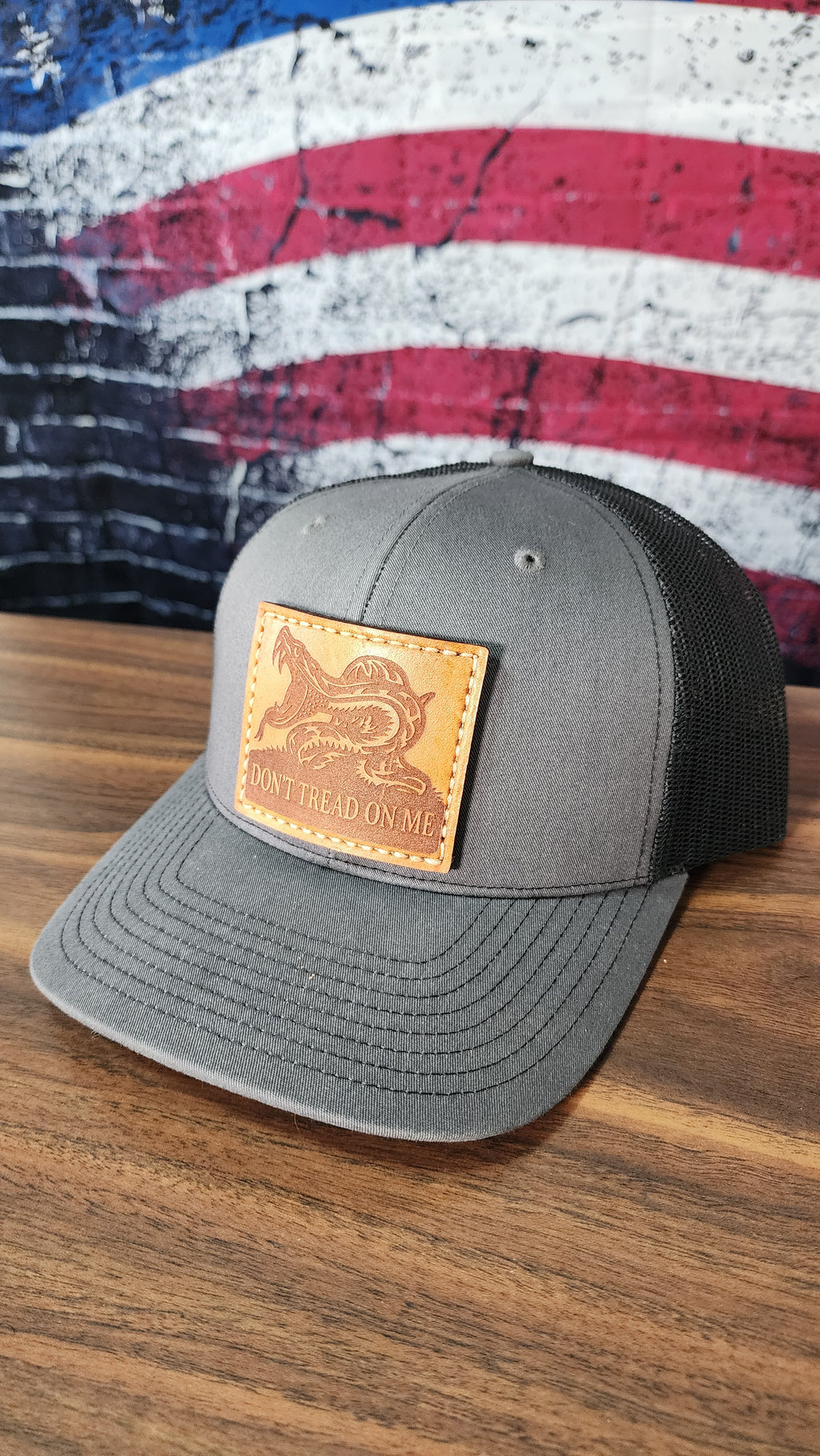 Don't Tread On Me Leather Patch Hat