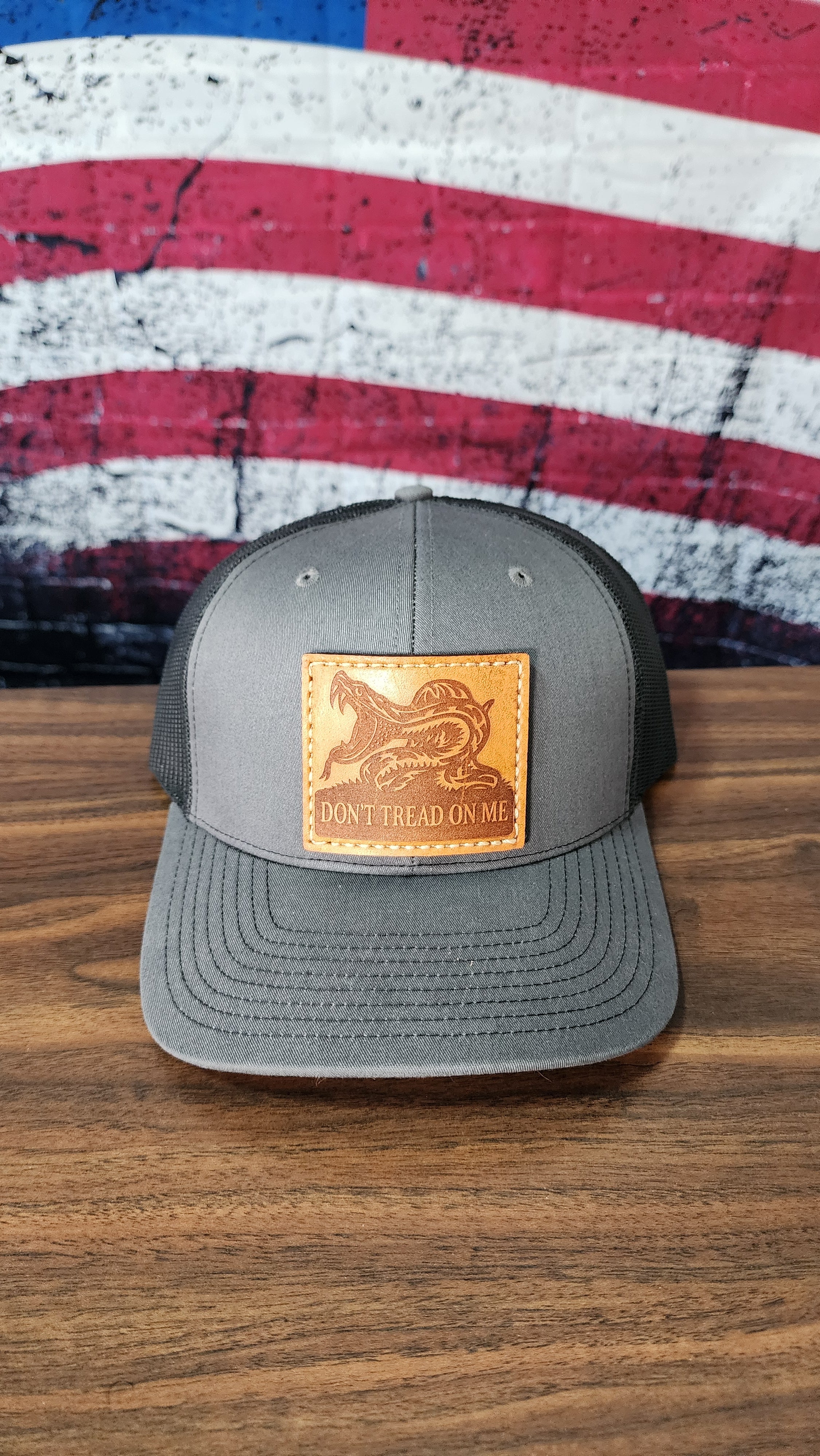 Don't Tread On Me Leather Patch Hat