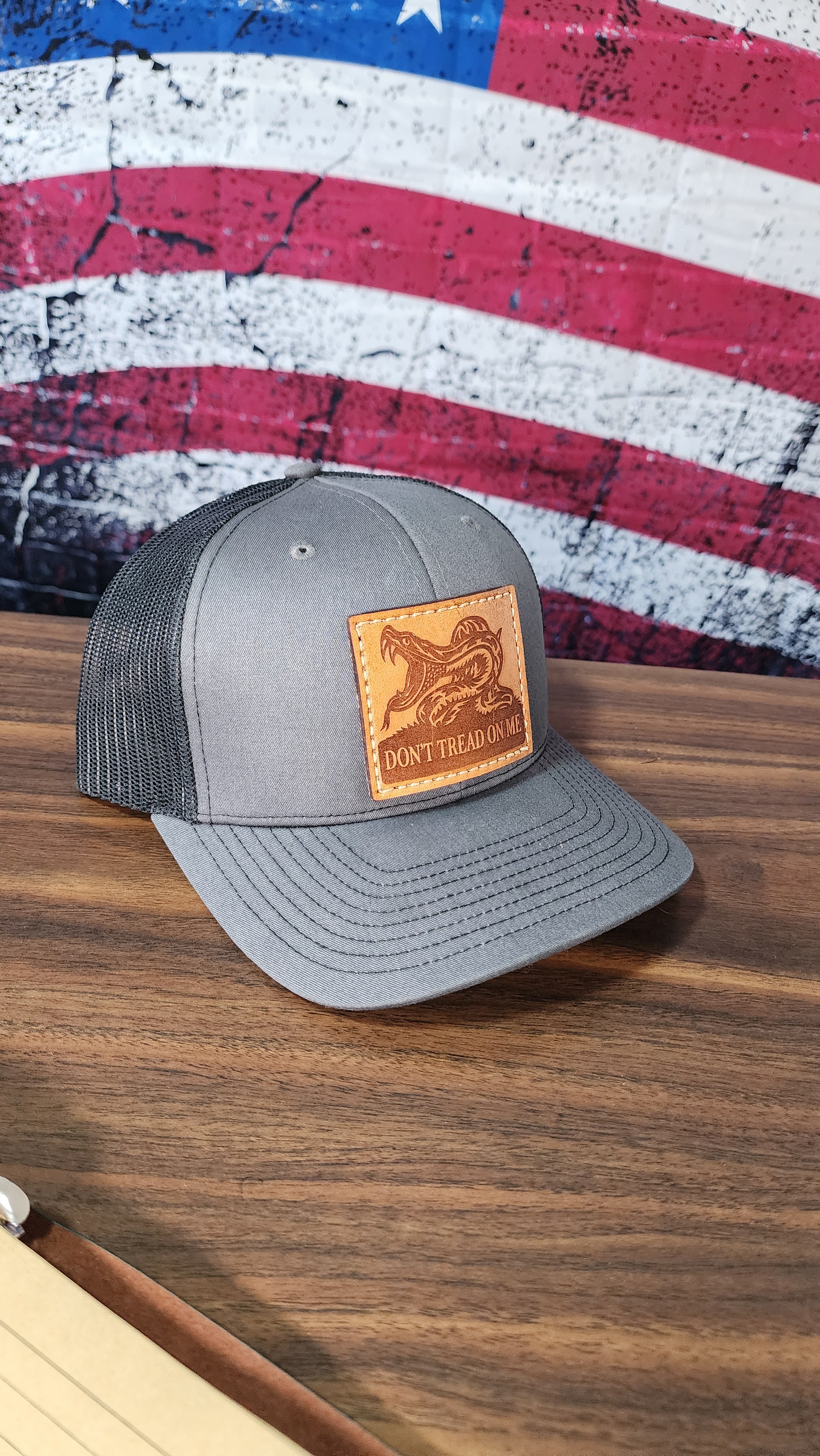 Don't Tread On Me Leather Patch Hat